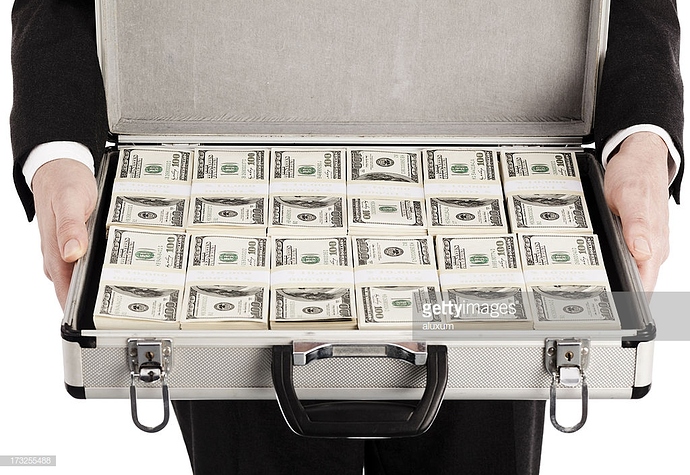 Money briefcase