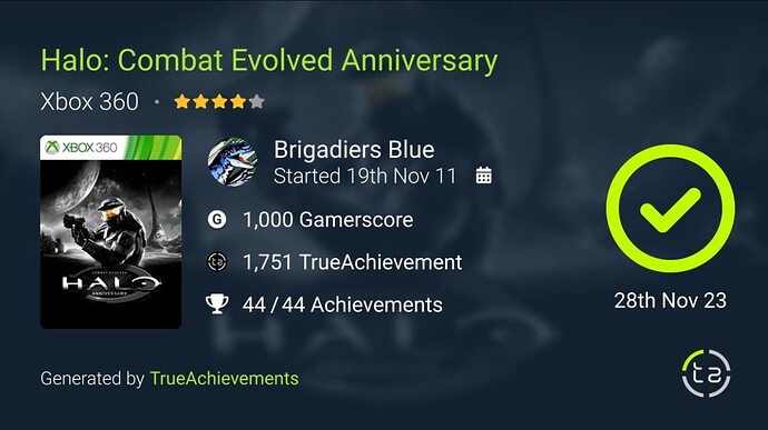 Halo Combat Evolved Anniversary Completion