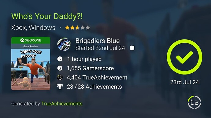 Who's Your Daddy Completion