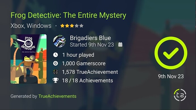 Frog Detective Completion