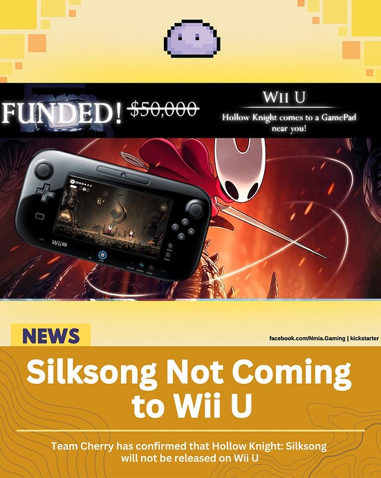 Silksong not coming to Wii-U