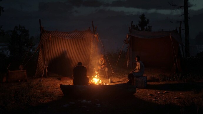 camp at night