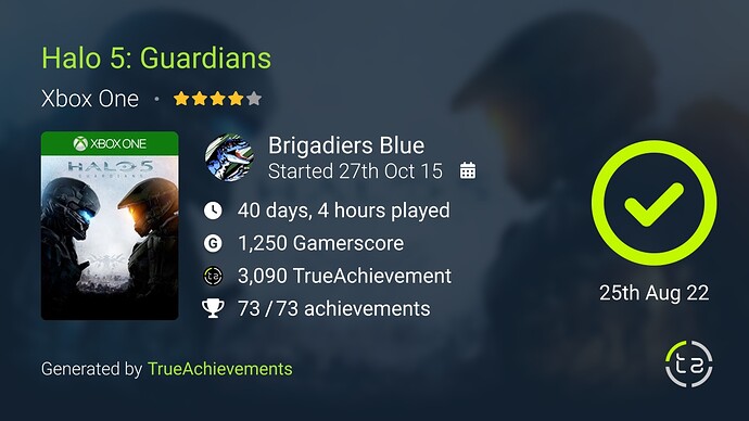 Halo 5 Guardians Completion