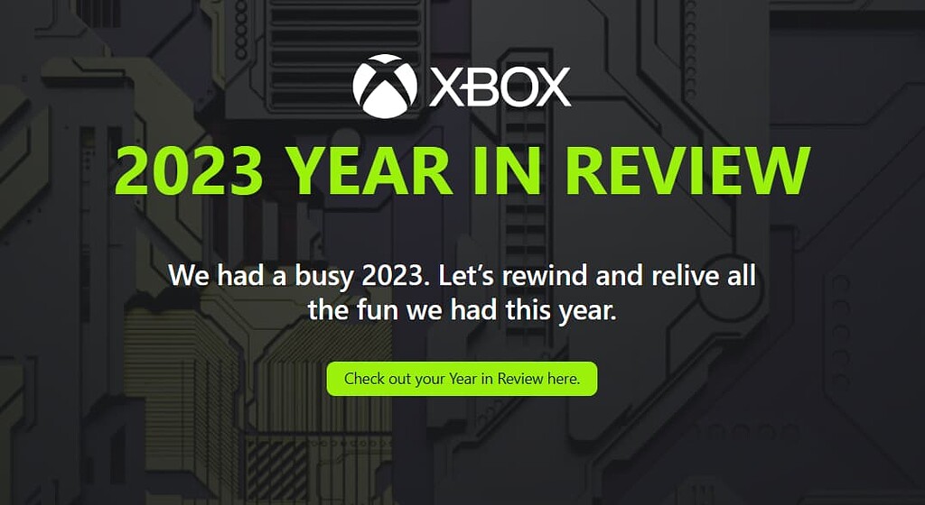 Official Xbox's statistics for your Year in Review 2023 Gaming XboxEra