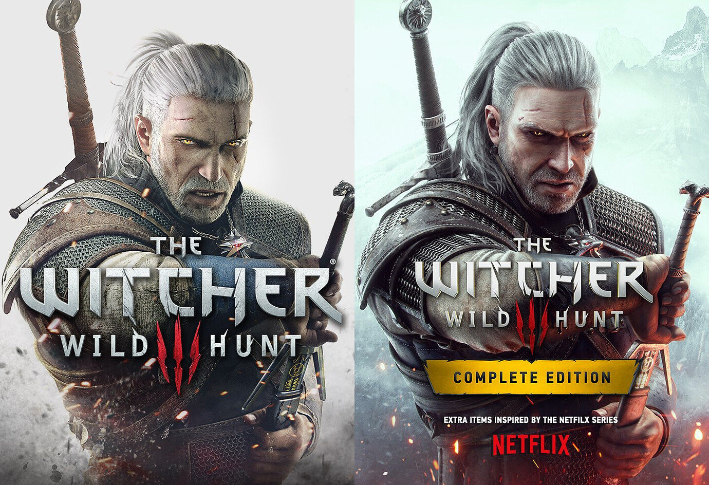The Witcher 3's updated cover art reveals a new look for Geralt and