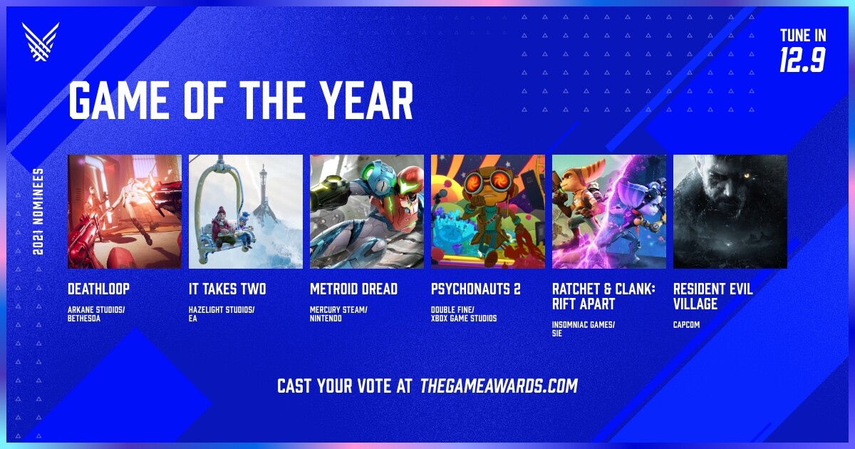 The six nominees for GOTY at TGA revealed No place for Forza Horizon