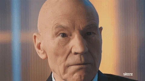 Shocked Patrick Stewart GIF