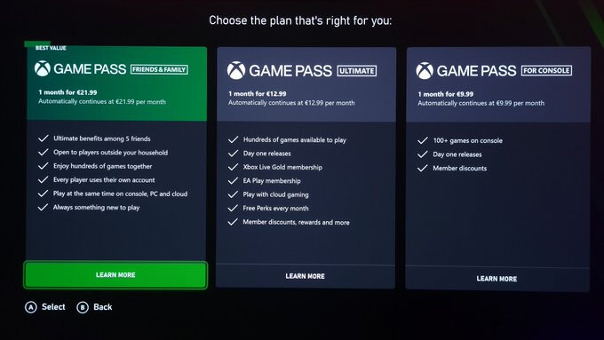 Xbox Game Pass Friends & Family' appears to be name of Game Pass family  plan - XboxEra