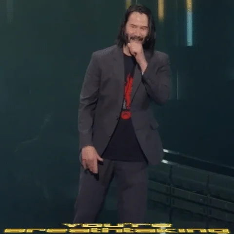 Keanu Reeves Flirting GIF