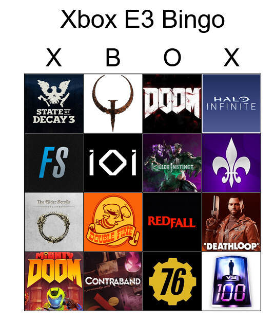 PlayStation Showcase 2023 Bingo Card