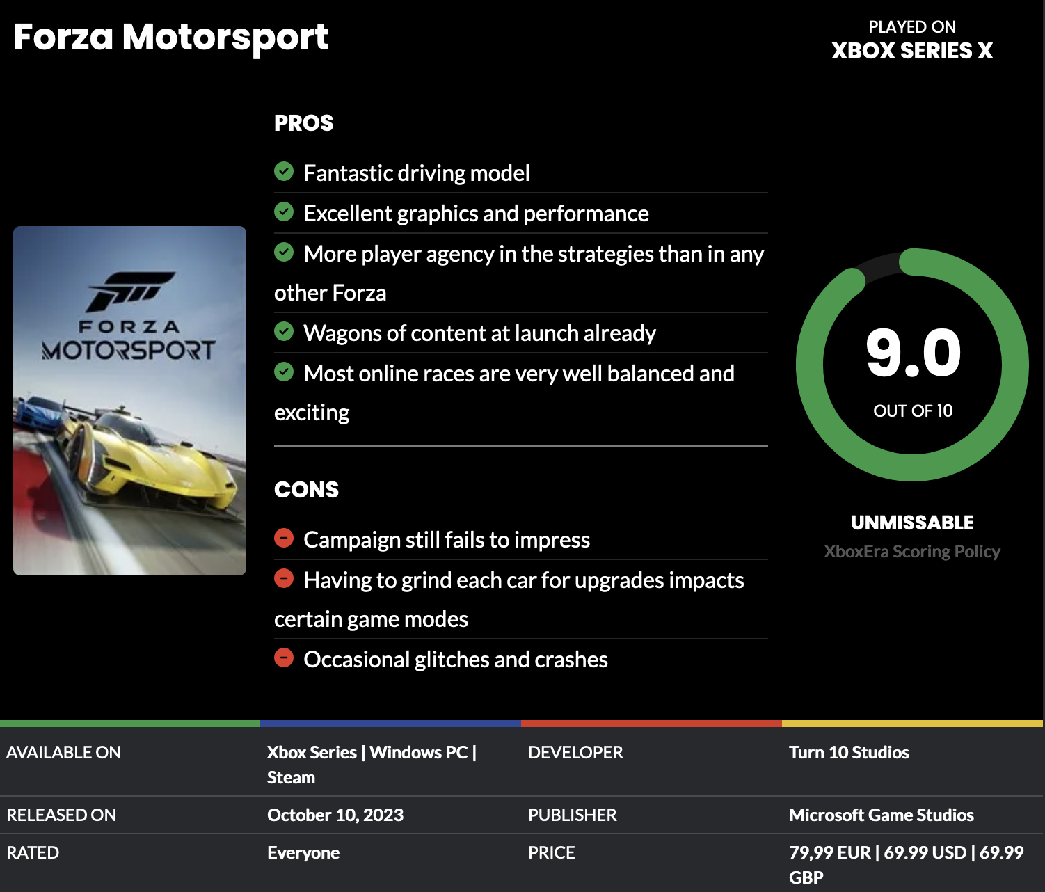Review  Forza Motorsport - Gaming - XboxEra