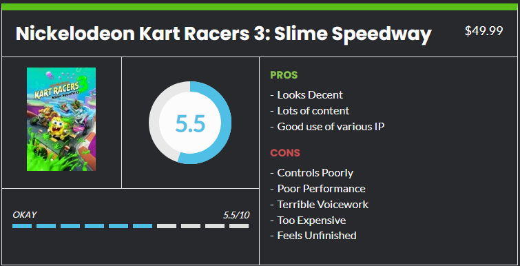 NICKELODEON KART RACERS 3: SLIME SPEEDWAY Review: Slime Me Up! — GameTyrant